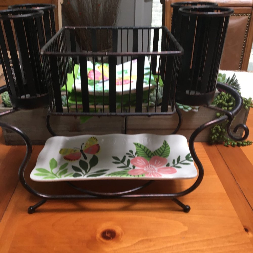Iron Plate/Napkin/Utensil Caddie